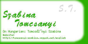 szabina tomcsanyi business card